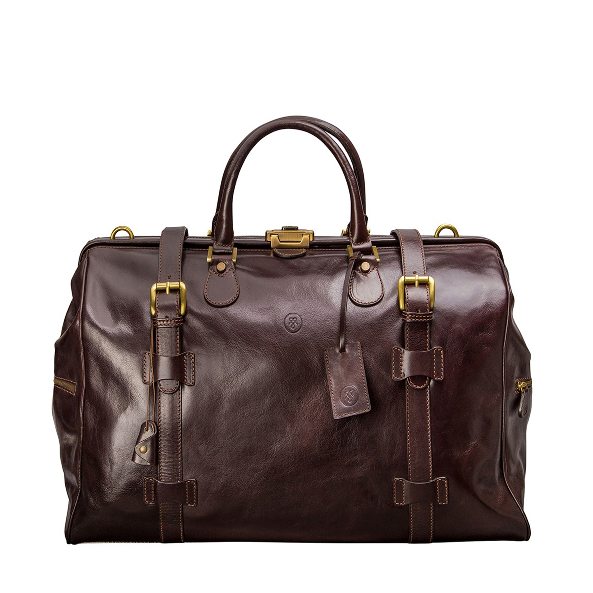Gassano Large Quality Large Leather Gladstone Bag