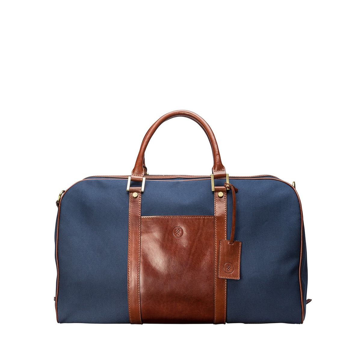 Giovane Medium Canvas &amp Leather Lightweight Holdall
