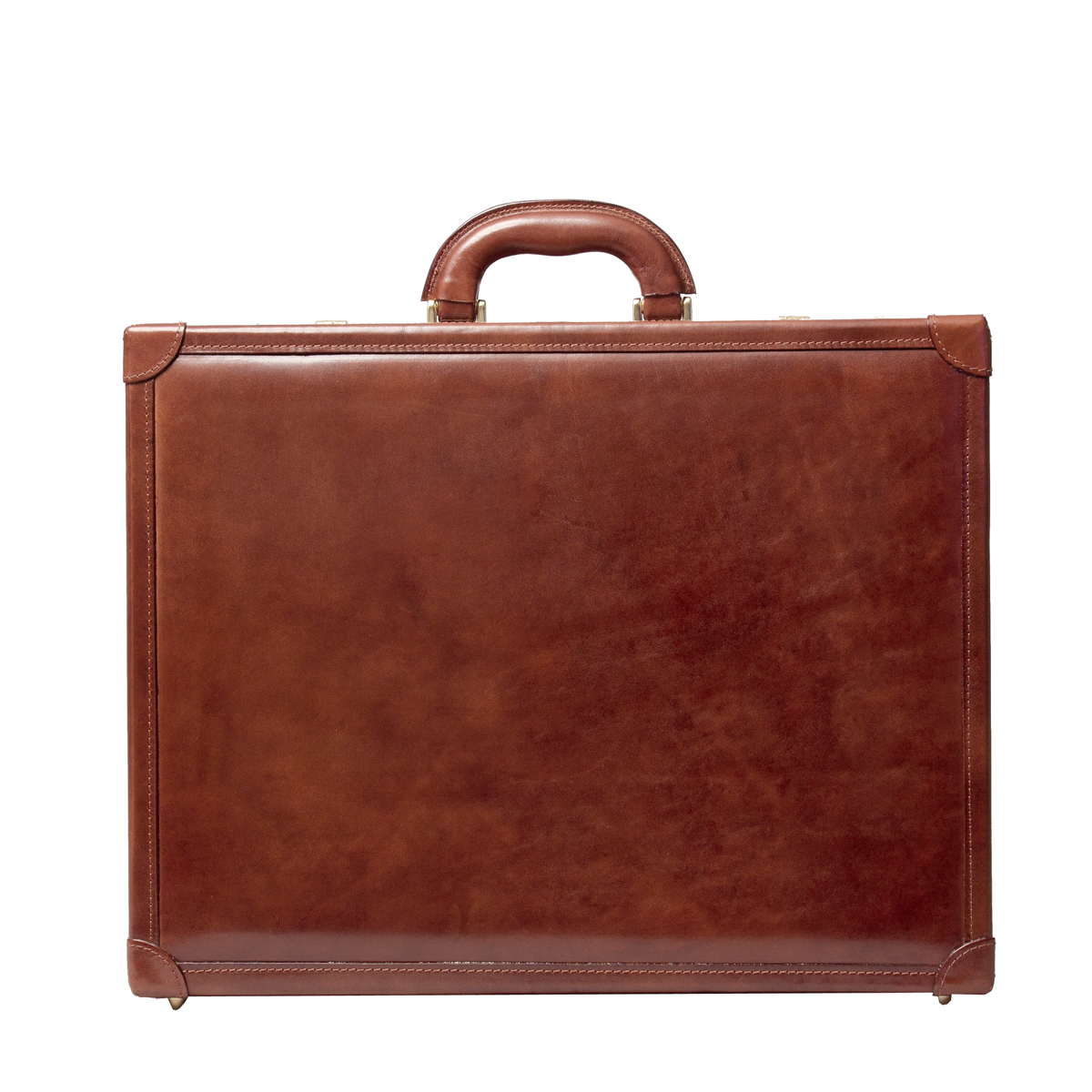 Buroni Luxury Leather Large Attaché Briefcase