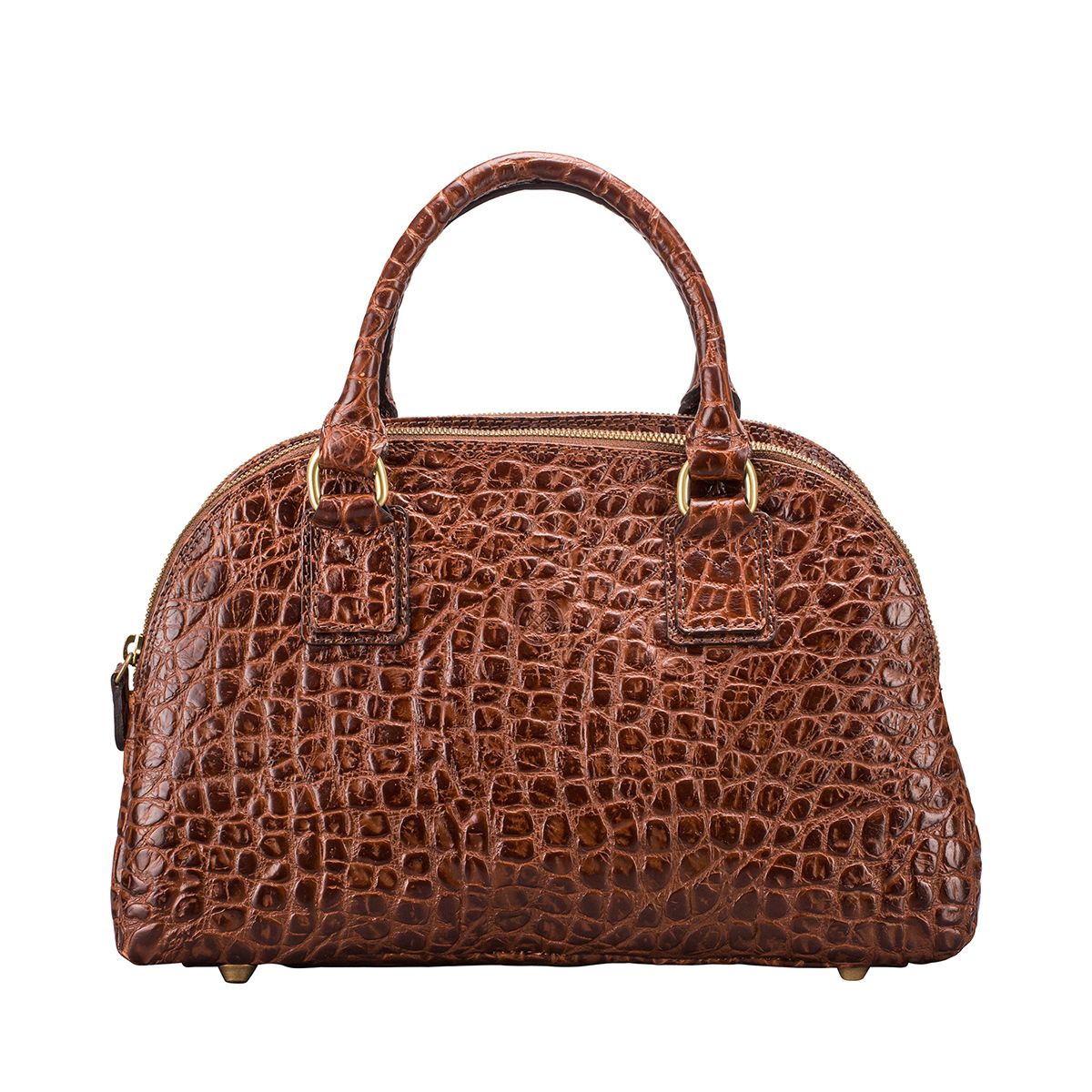 Liliana Small Croco Leather Bowling Handbag