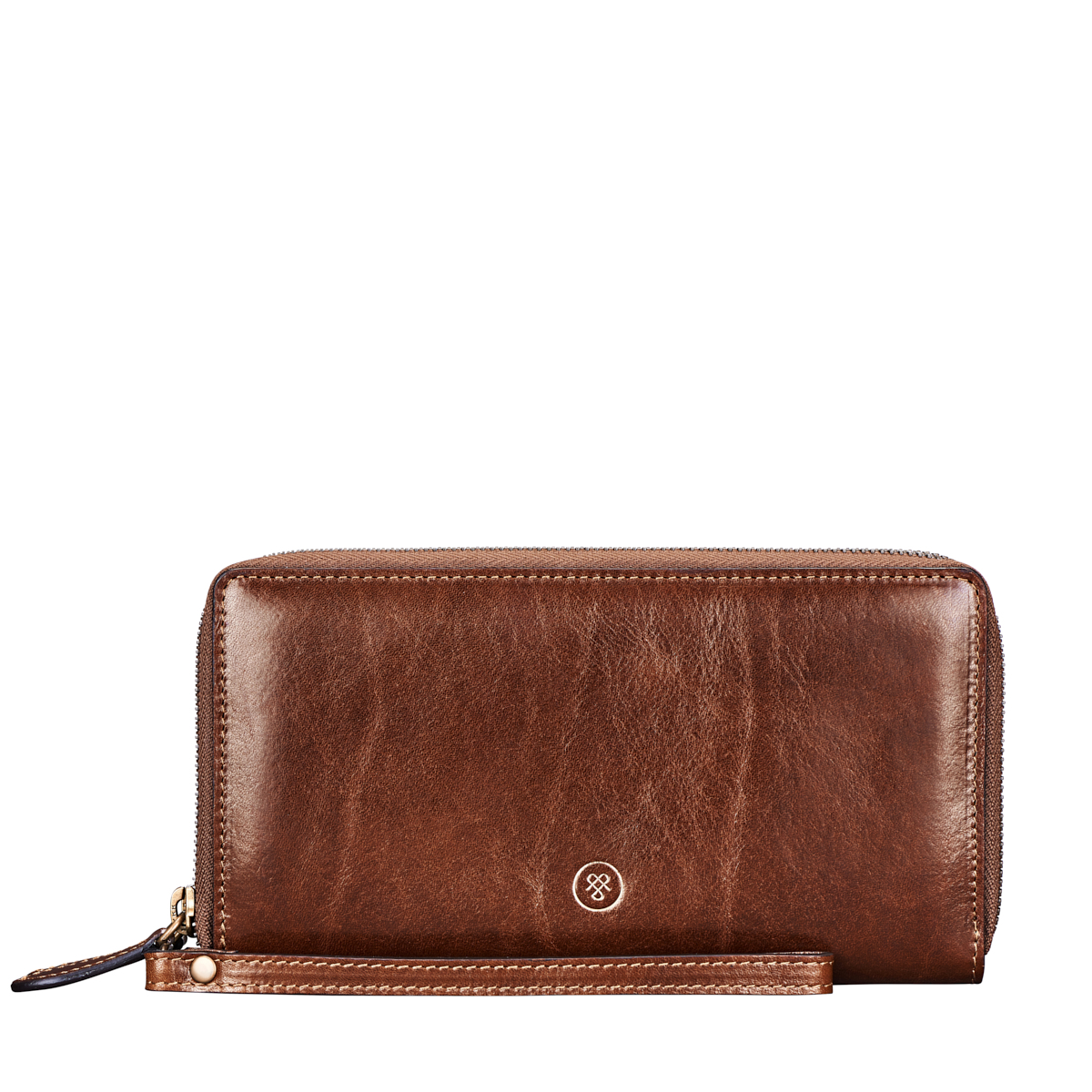 Meleto Long Leather Clutch Purse