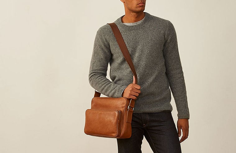 Men's Quality Soft Leather Shoulder Bag | SantinoM | 25 Year Warranty