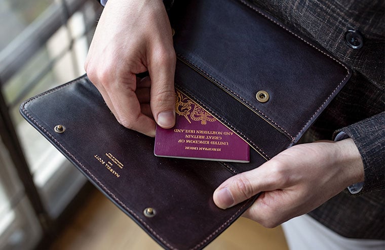 Men's Travel Walletpassport Organizer Man Clutch Wallet 