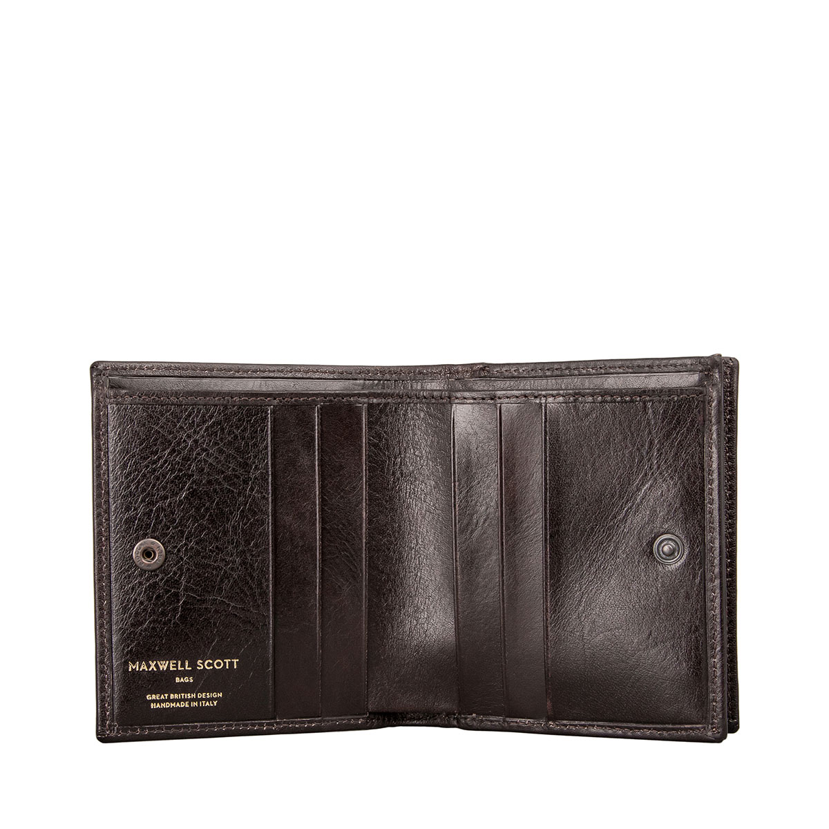 Rocca Leather Bifold Wallet Coin Section