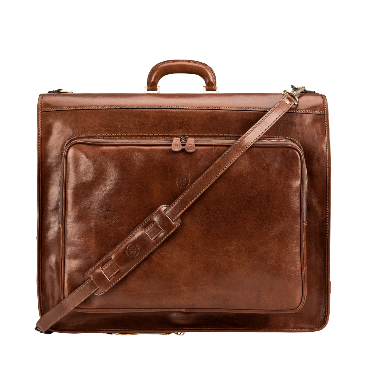 Rovello Leather Suit Carrier Luggage Bag