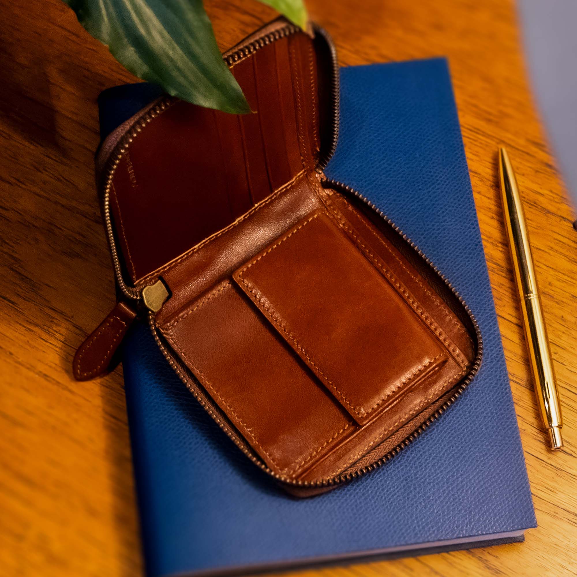 Tabiano Leather Zip Wallet | Men's Coin & Card Wallet - Maxwell