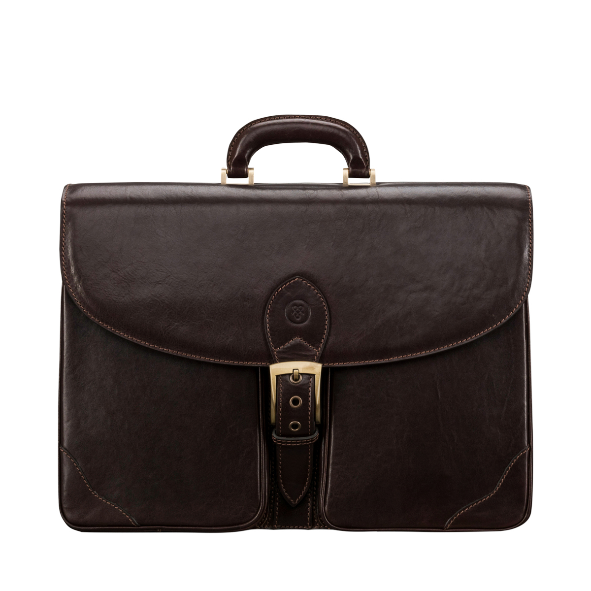 Tomacelli2 Large Leather Briefcase