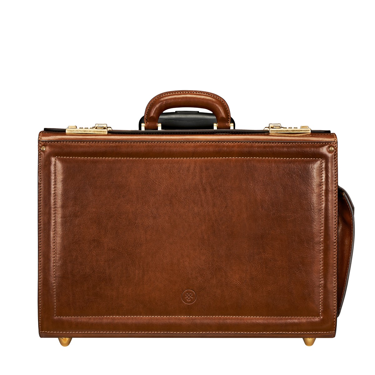 guido pasquali パイロット ケース VareseW Men's Executive Wheeled Leather Pilot Case - Maxwell-Scott {c}
