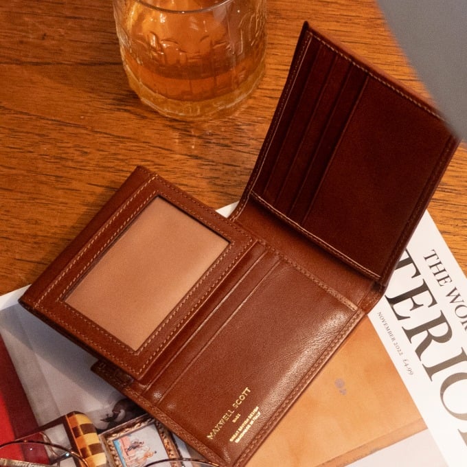 men's leather ID wallet