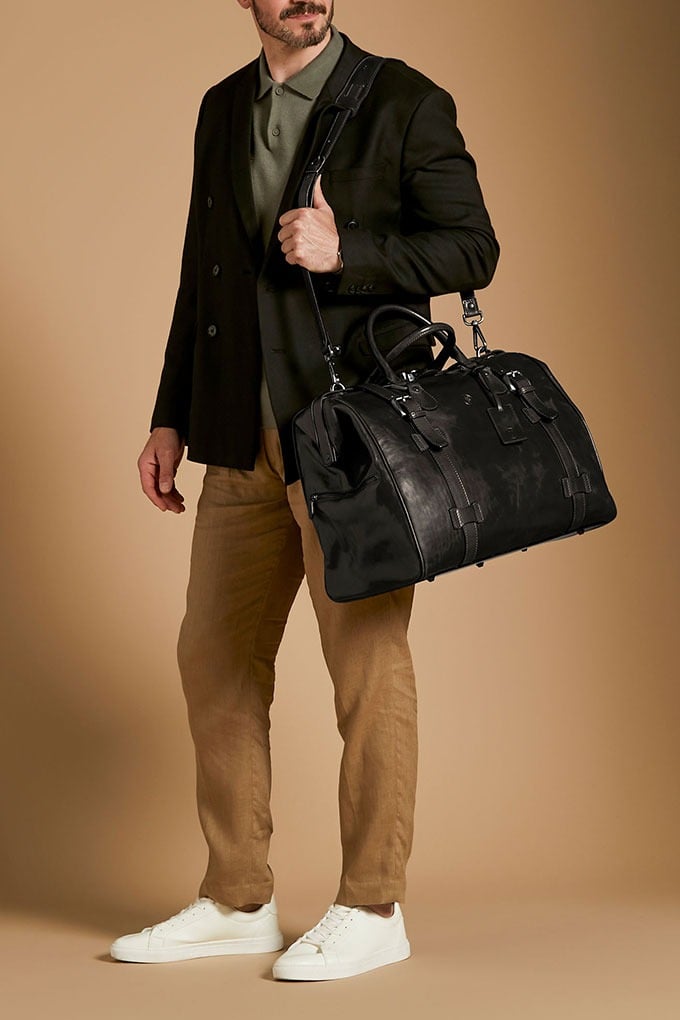 luxury italian leather luggage