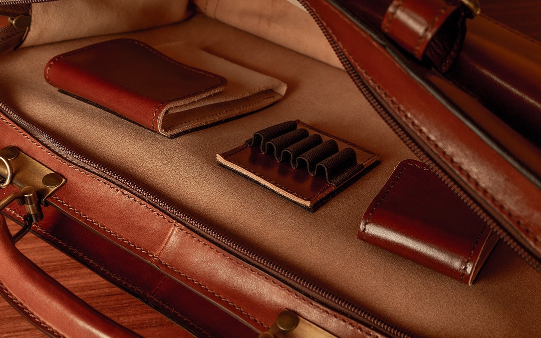 leather lined pockets